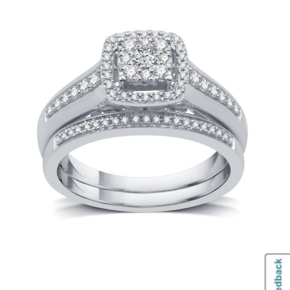 White Gold Bridal Set Brand New